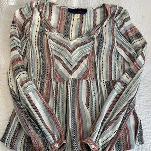 Francesca's Collections Multicolor Striped Blouse